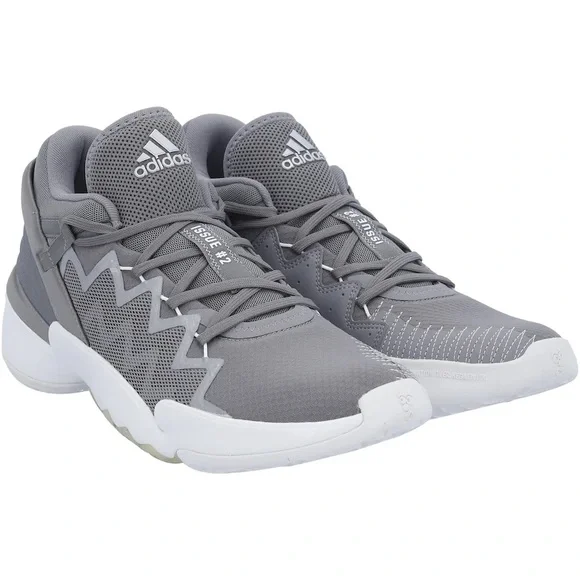 Like New Men’s Adidas D.O.N. Issue #2 Basketball Shoes, Steel Gray & White, 13 - Picture 1 of 10